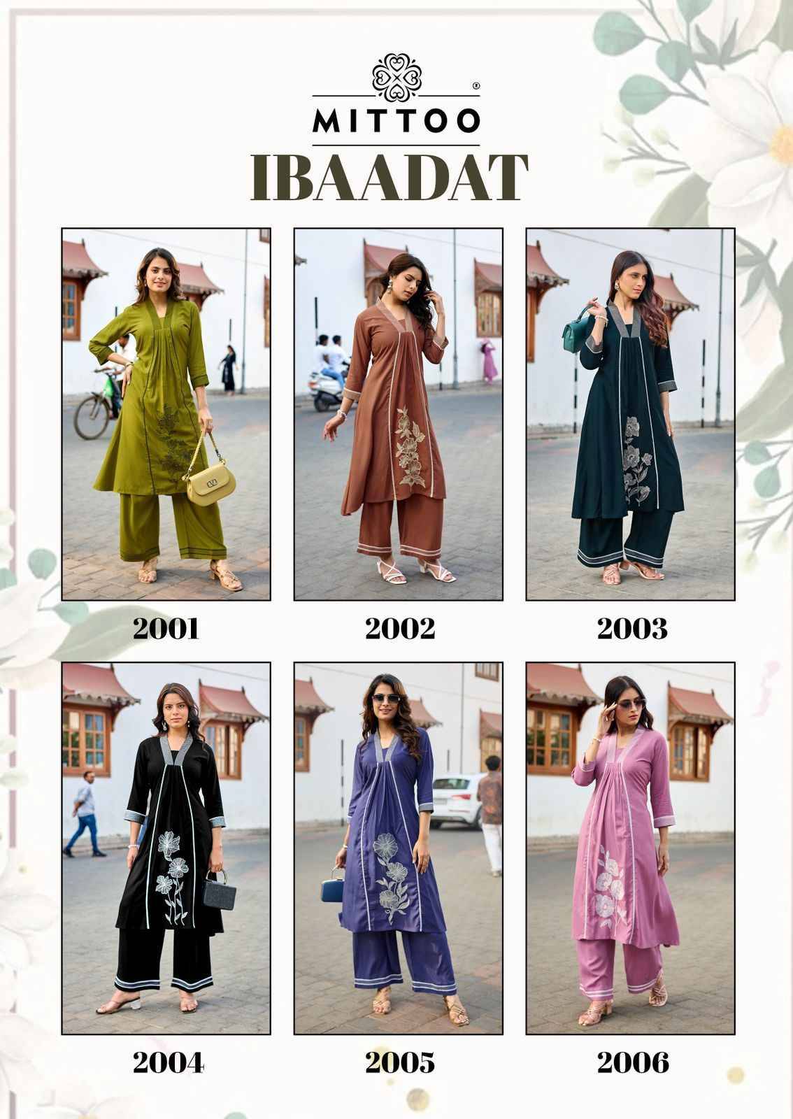 Ibadat By Mittoo 2001 to 2006 Series Designer Stylish Fancy Colorful Beautiful Party Wear & Ethnic Wear Collection Rayon Print Kurtis With Bottom At Wholesale Price